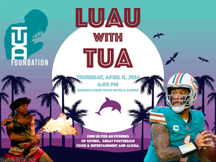 Luau with Tua flyer, Tua Foundation